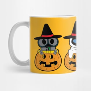 wall e and eve halloween Mug